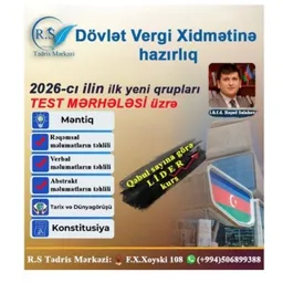 🔥Dövlət Vergi Orqanlarına hazırlıq - i.ü.f.d. Rəşad Salahov🔥